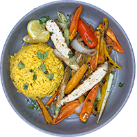 Chicken Fajitas with Yellow Rice