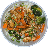 Mongolian Chicken with Jasmine Rice